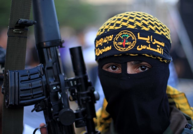 Milisi Gerakan Jihad Islam di Jalur Gaza, Palestina. Foto: AFP/Mahmud Hams