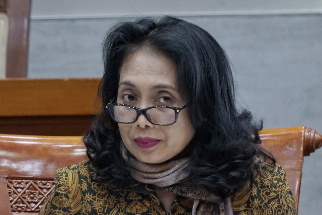 Menteri Pemberdayaan Perempuan dan Anak I Gusti Ayu Bintang Darmavati rapat kerja perdana dengan Komisi VIII di DPR RI, Kompleks Senayan, Jakarta.  Foto: Jamal Ramadhan/kumparan 