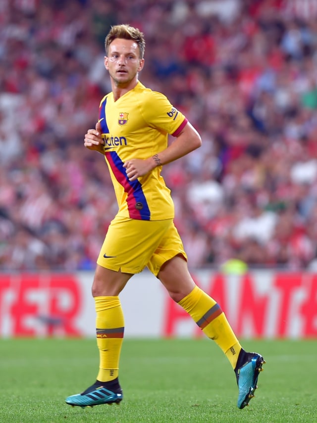 Ivan Rakitic di laga dengan Barcelona. Foto: AFP/Ander Gillenea