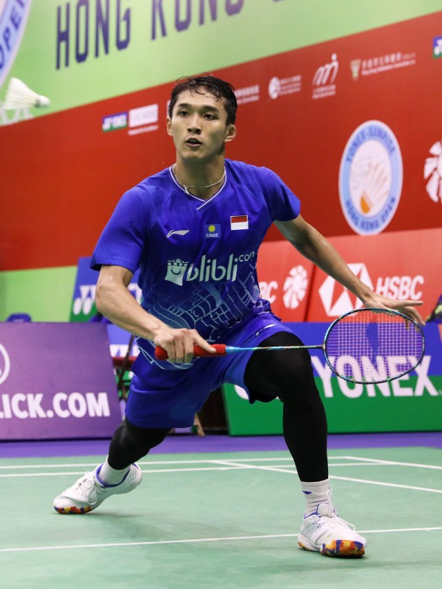 Pebulutangkis tunggal putra Indonesia, Jonatan Christie, di Hong Kong Open 2019.
 Foto: Dok. PBSI 