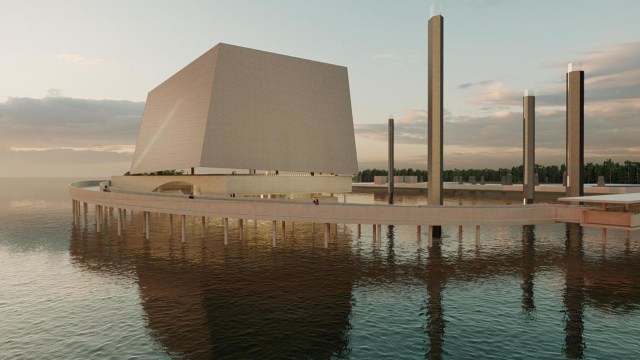 Desain masjid apung Ancol Foto: Dok. Ancol Taman Impian