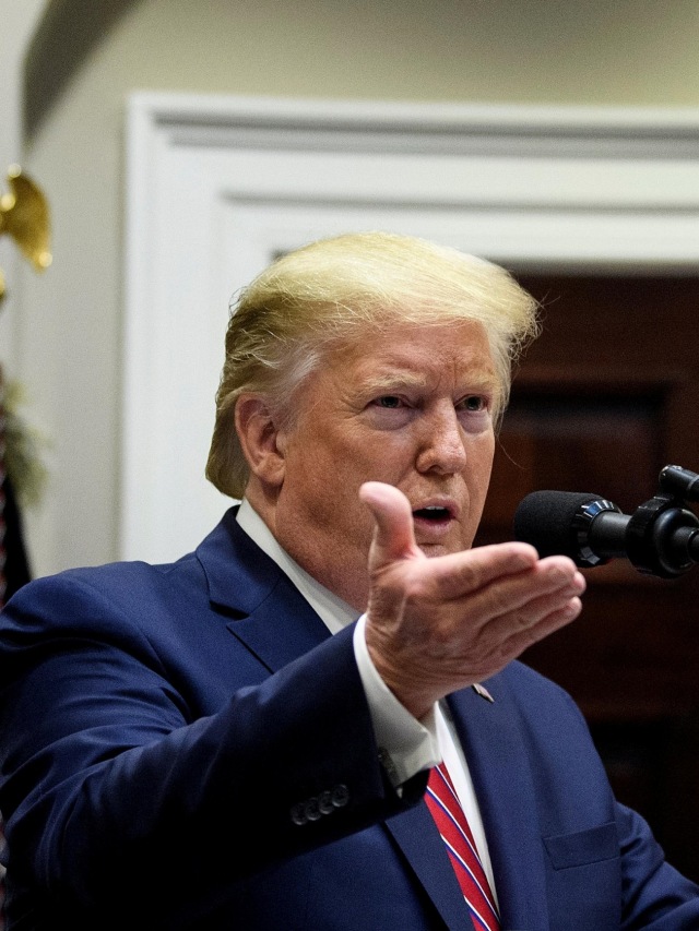 Presiden Amerika Serikat Donald Trump. Foto: AFPBRENDAN SMIALOWSKI