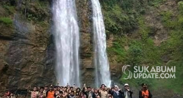 Curug Cihideung di Kampung Cigembong, Desa Sindangraja, Kecamatan Curug Kembar, Kabupaten Sukabumi. | Sumber Foto:Istimewa.