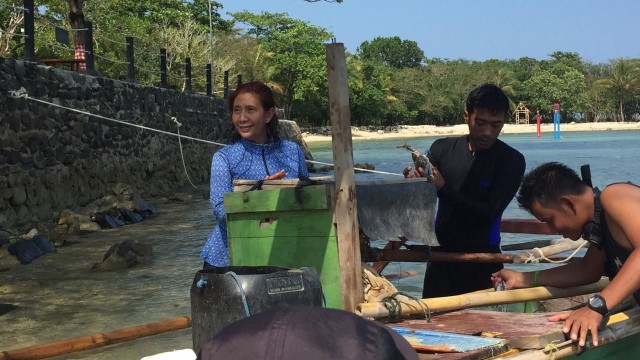Susi kejar nelayan di Tanjung Lesung, ganti kapalnya dengan yang baru. Foto: Muhammad Darisman/kumparan