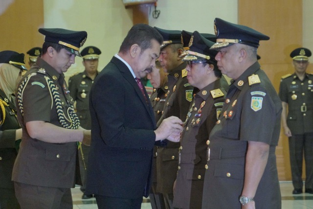 Jaksa Agung ST Burhanuddin di Pengambilan Sumpah Jabatan dan Pelantikan Pejabat  Eselon I dan Eselon II  Kejaksaan RI, di Sasana Baharudin Lopa. Foto: Helmi Afandi Abdullah/kumparan