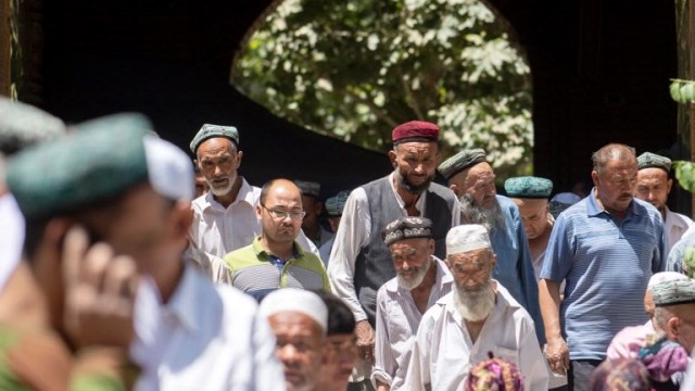 Warga Uighur di Xinjiang, China. Foto: AFP/Johannes Eisele