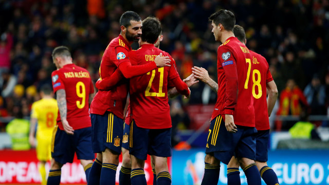 Timnas Spanyol. Foto: REUTERS/Javier Barbancho