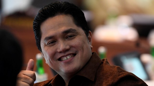 Menteri BUMN Erick Thohir mengikuti Sidang Kabinet Paripurna di Kantor Presiden, Jakarta, Kamis (14/11/2019). Foto: ANTARA FOTO/Puspa Perwitasari