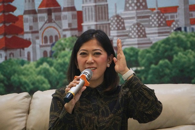 Politikus Partai Golkar Meutya Hafid menghadiri Workshop "Golkar dan Kemajuan Indonesia" di DPP Golkar, Jakarta, Rabu (20/11). Foto: Fanny Kusumawardhani/kumparan