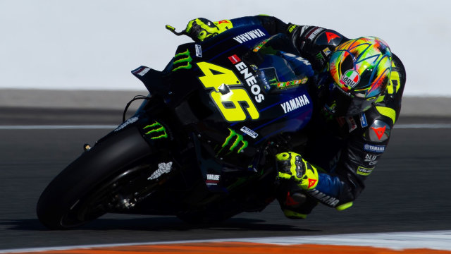 Pebalap Monster Energy Yamaha, Valentino Rossi. Foto: JOSE JORDAN / STR / AFP