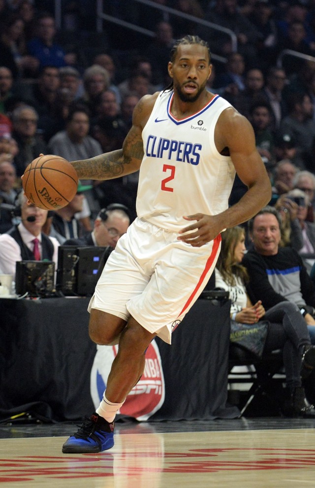 Kawhi Leonard dalam laga Clippers vs Celtics. Foto: USA Today-Reuters/Gary A. Vazquez