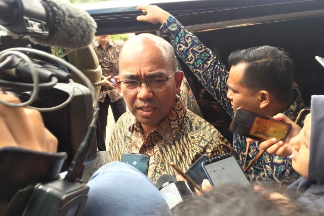 Orias Petrus Moedak usai diangkat jadi Dirut Inalum di Kementerian BUMN, Senin (25/11/2019).
 Foto: Ema Fitriyani/kumparan