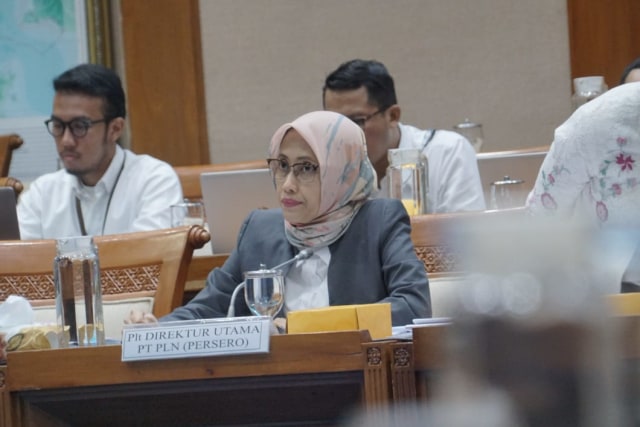 PLT Direktur Utama PLN, Sripeni Inten saat menghadiri Rapat Kerja Komisi VII dengan PLN, Senin (25/11). Foto: Helmi Afandi Abdullah/kumparan