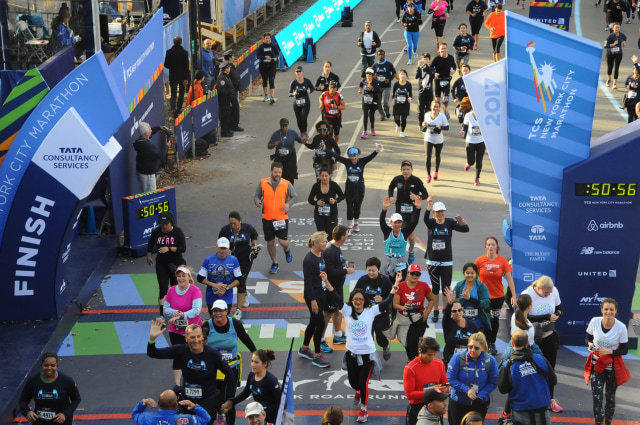 Finish line TCS NYC Marathon 2017 (Foto: koleksi pribadi/Anggi Jenie)