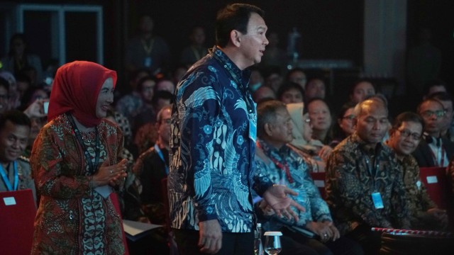 Basuki Tjahja Purnama saat menghadiri Pertamina energi forum 2019, Selasa (26/11). Foto: Irfan Adi Saputra/kumparan