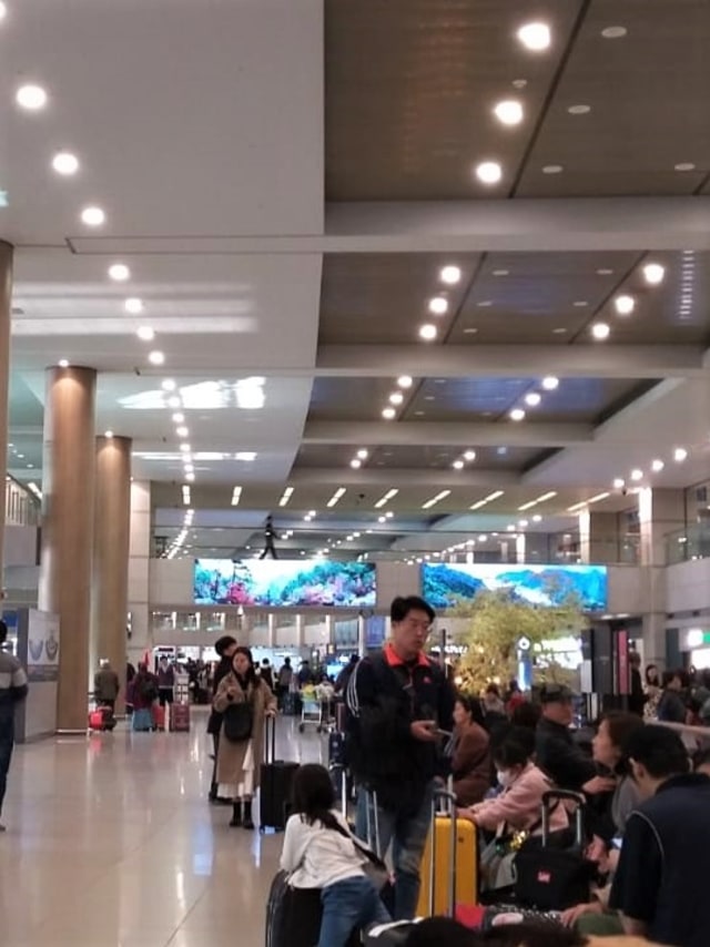 Ruang kedatangan Bandara Incheon, Korea Selatan. Foto: Khiththati/acehkini