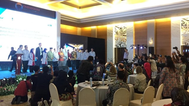 Penganugerahan Predikat Pelayanan Publik Ombudsman di JS Luwansa, Jakarta Selatan. Foto: Andesta Herli Wijaya/kumparan 