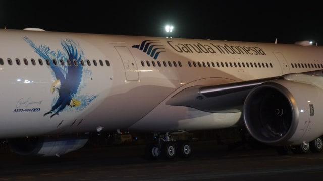 Pesawat Garuda Indonesia Airbus A330-900 Neo. Foto: Iqbal FIrdaus/kumparan