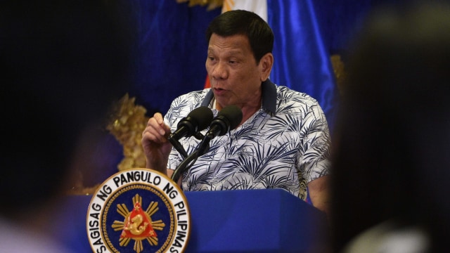 Presiden Filipina, Rodrigo Duterte. Foto: Ted ALJIBE / AFP