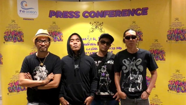 Slank usai konferensi pers Konser 36 Tahun Slank Forever, Kamis (28/11). Foto: Alexander Vito/kumparan