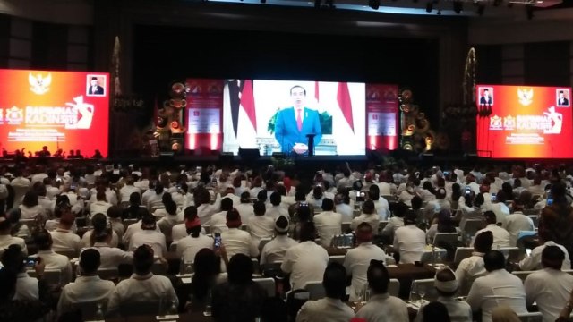 Suasana Rapat Pimpinan Nasional (Rapimnas) Kadin Indonesia 2019 digelar di Hotel The Westin, Nusa Dua, Bali (KAD)