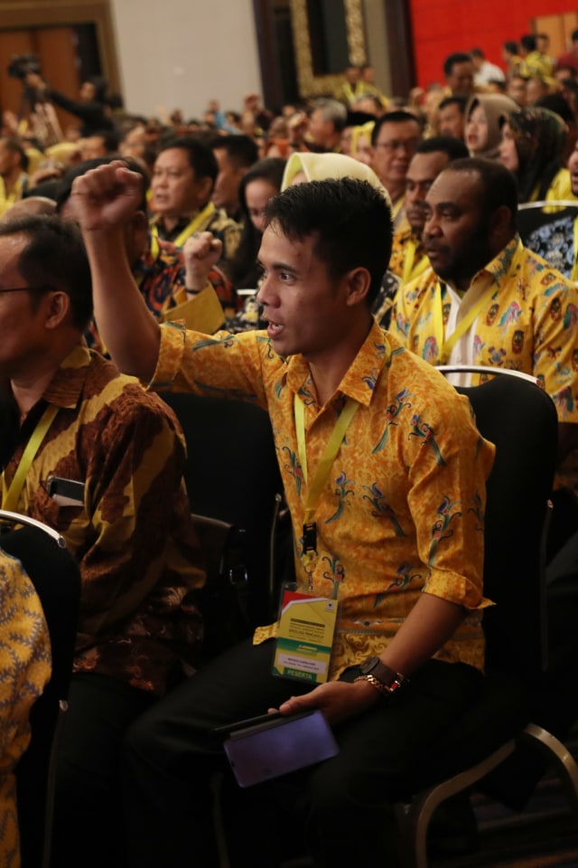 Suasana di acara pembukaan Pendidikan Politik Partai Golkar di Jakarta, Sabtu (30/11). Foto: Fanny Kusumawardhani/kumparan
