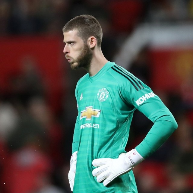 David de Gea, kiper Manchester United, melamun. Foto: Reuters/Carl Recine