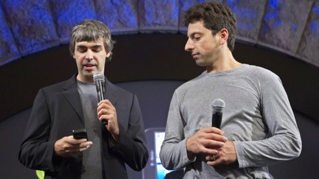 Dua pendiri Google, Larry Page dan Sergey Brin. Foto: Jacob Silberberg/Reuters