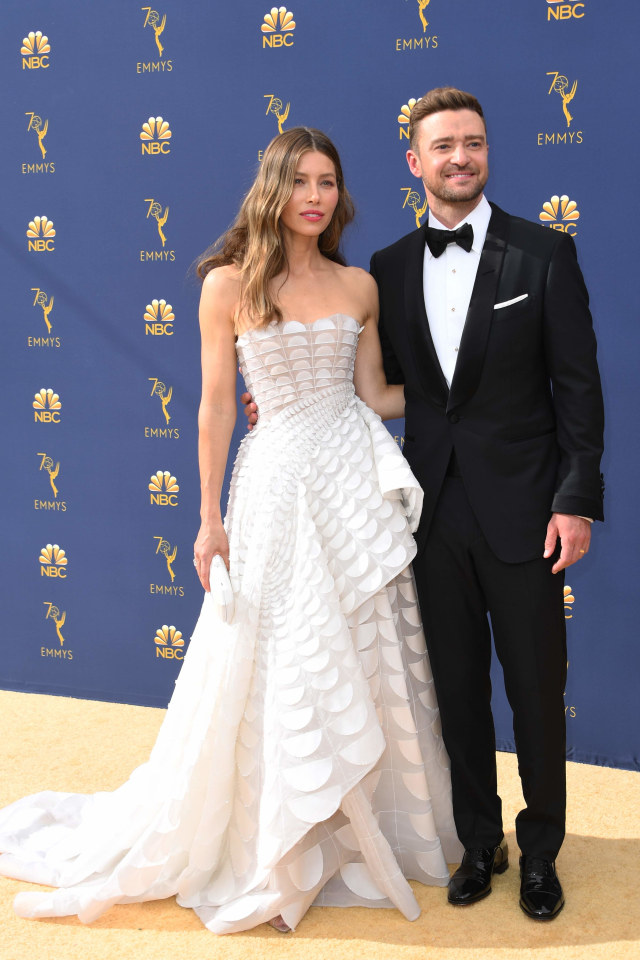 Justin Timberlake dan Jessica Biel. Foto: VALERIE MACON / AFP