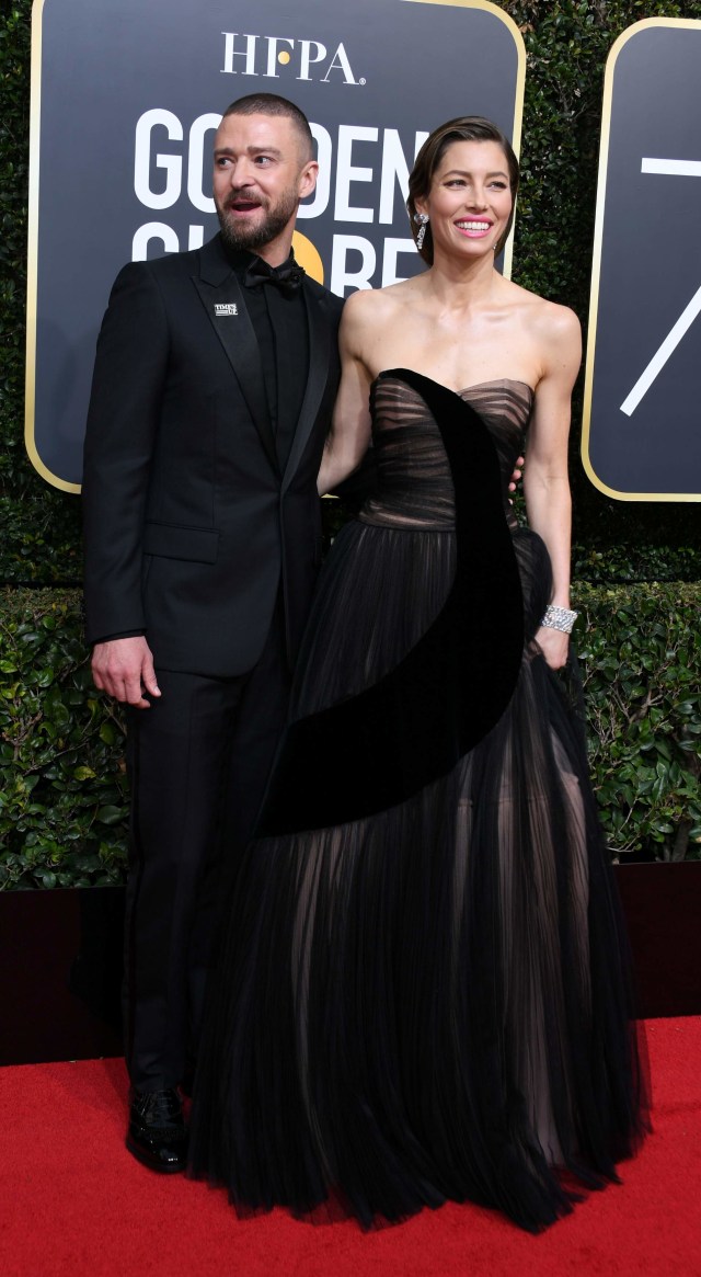 Justin Timberlake dan Jessica Biel. Foto: VALERIE MACON / AFP