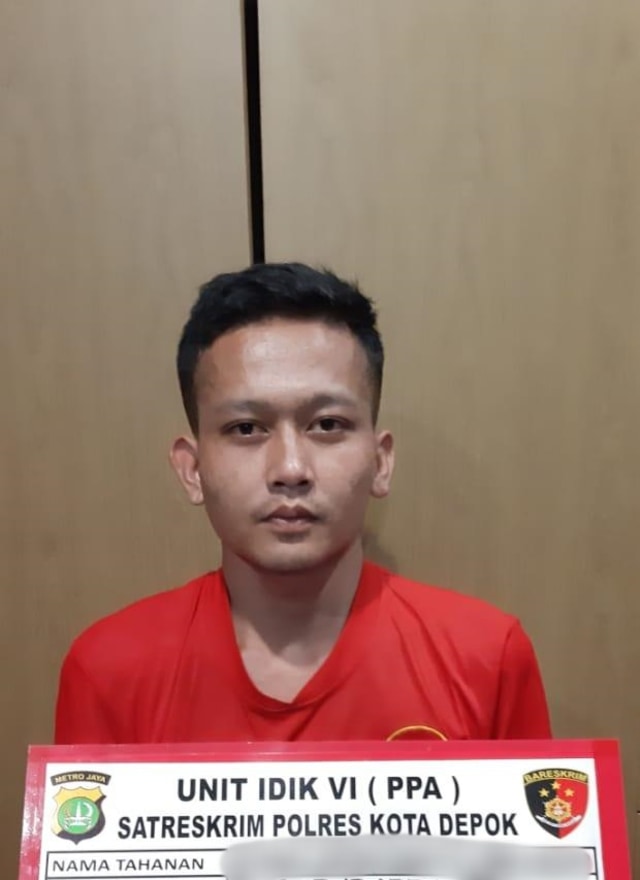 Pelaku pencabulan di Depok yang ditangkap Polisi.
 Foto: Dok. Polres Depok