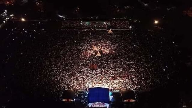 Lautan jemaah tablig akbar memadati Stadion Sampuraga Pangkalan Bun. (Foto: IST)