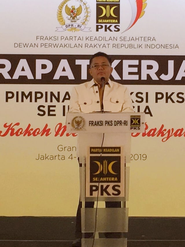 Presiden PKS Sohibul Iman di Rapat Kerja PKS, Kamis (5/12/2019). Foto: Muhammad Darisman/kumparan