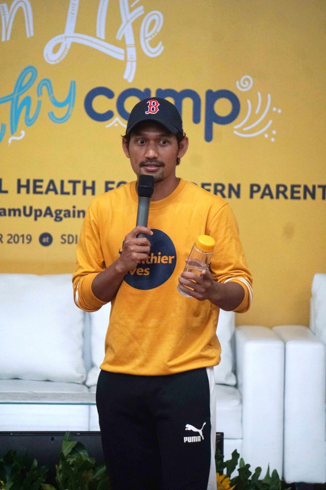 Sun Life ambassador, Ibnu Jamil sun life healty camp di al-izhar pondok labu, Jakarta, Kamis (5/12). Foto: Irfan Adi Saputra/kumparan