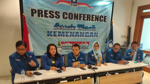 Konferensi pers panitia persiapan rakernas PAN, di DPP PAN, Jakarta Selatan, Kamis (5/12). Foto: Abyan Faisal Putratama/kumparan