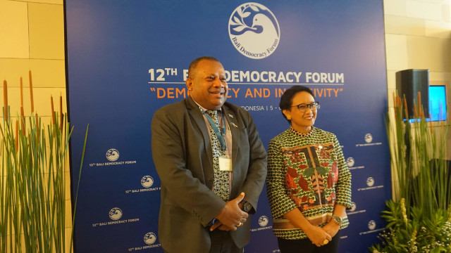 pertemuan bilateral Indonesia dengan Kepulauan Fiji. Foto: Darin Atiandina/kumparan