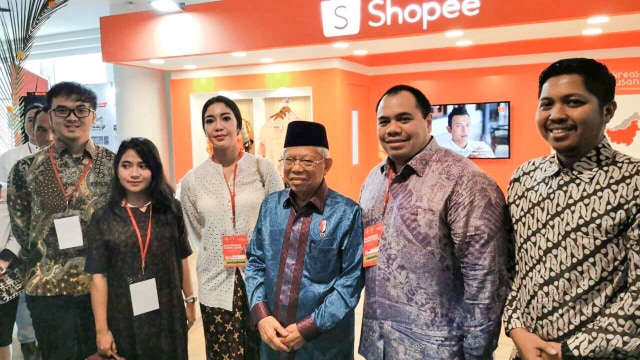Manajemen Shoppe menemui Wakil Presiden Ma'ruf Amin. Foto: Dok. Shoppe 
