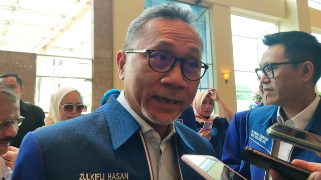 Ketum PAN Zulkifli Hasan di Rakernas V PAN, Jakarta, Sabtu (7/12). Foto: Aprilandika Pratama/kumparan