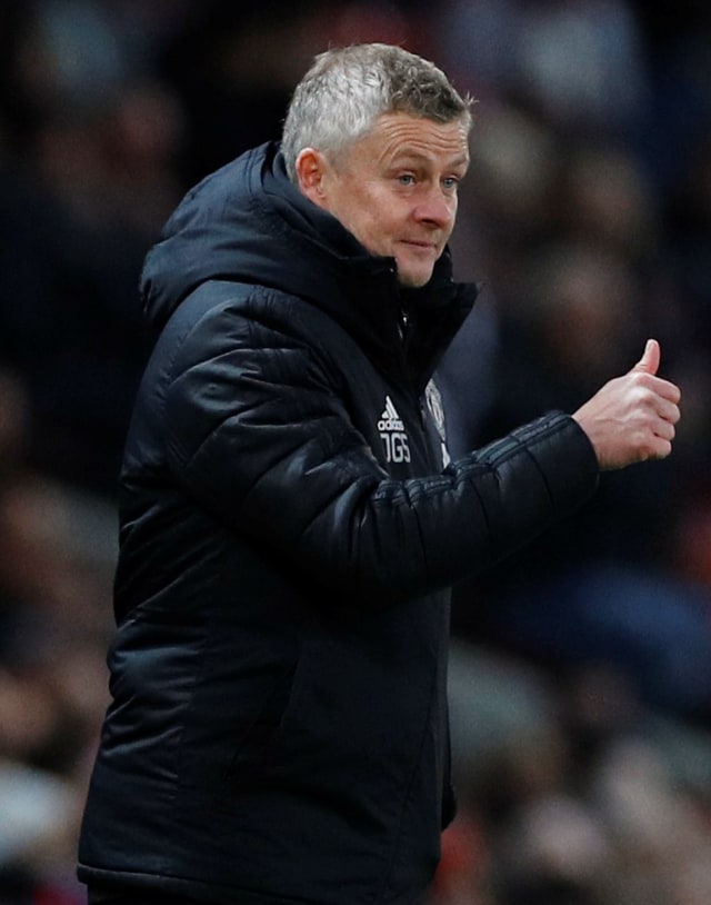 Ole Gunnar Solskjaer di laga vs Aston Villa. Foto: Reuters/Phil Noble