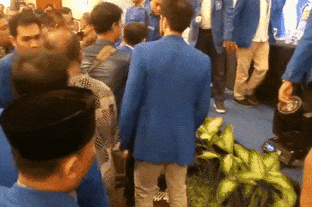 Keributan terjadi di Rakernas PAN 2019, diduga terkait perbedaan pilihan caketum. Foto: Aprilandika Pratama