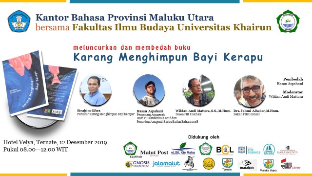 Informasi peluncuran buku Antologi Buku “Karang Menghimpun Bayi Kerapu”.