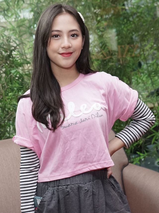 Artis Adhisty Zara saat hadir di konferensi pers launcing poster dan trailer film Milea: Suara Dari Dilan di Epicentrum, Jakarta, Senin, (9/12). Foto: Ronny
