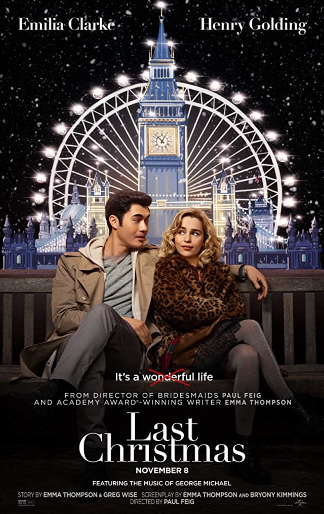 Poster film Last Christmas yang dibintangi Emilia Clarke dan Henry Golding Foto: Dok. IMDb