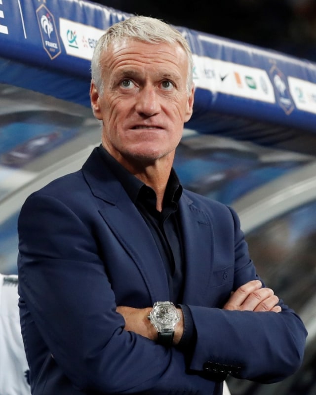 Deschamps saat mendampingi Timnas Prancis di sebuah laga. Foto: Reuters/Benoit Tissier