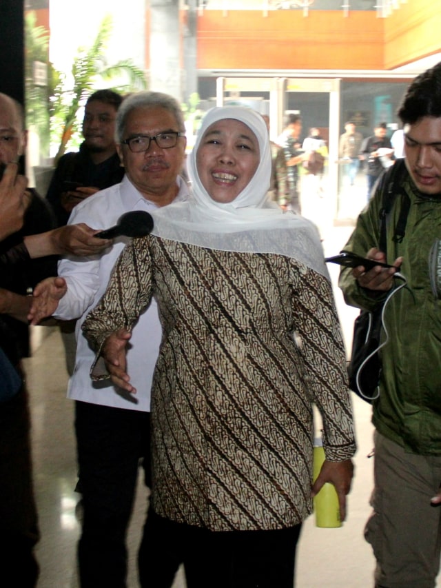 Gubernur Jawa Timur Khofifah Indar Parawansa di Pengadilan Tipikor, Jakarta, Rabu (11/12/2019).
 Foto: Nugroho Sejati/kumparan