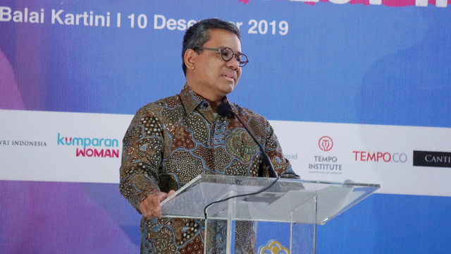Wakil Menteri Keuangan, Suahasil Nazara di acara Summit On Girls di Balai Kartini, Jakarta.
Foto: Irfan Adi Saputra/kumparan