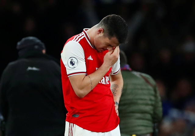 Granit Xhaka, pemain Arsenal. Foto: REUTERS/Eddie Keogh
