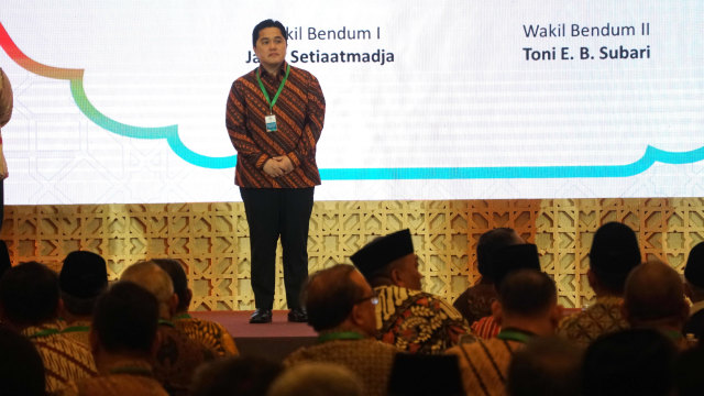 Menteri BUMN Erick Thohir menghadiri Pelantikan Pengurus DPP Ikatan Ahli Ekonomi Islam (IAEI) 2019-2023. Foto:  Irfan Adi Saputra/kumparan