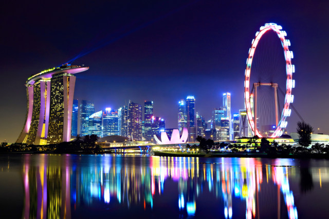 com-Keindahan Malam Singapura Foto: Shutterstock