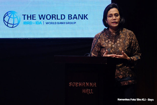 Menkeu pada acara The Launch Event of the World Bank's Indonesia Economic Quarterly Report.